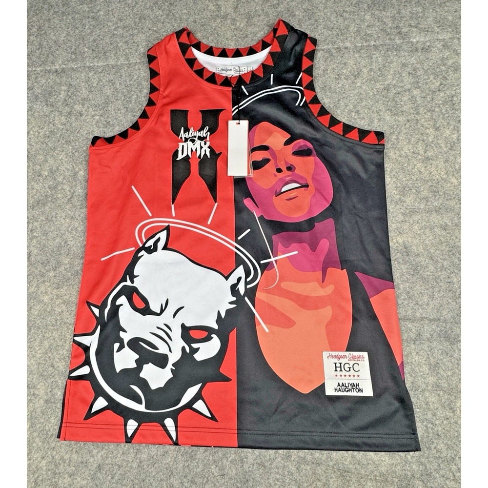 Headgear Classics DMX Aaliyah Haughton Basketball Jersey Tank Top Size Large New